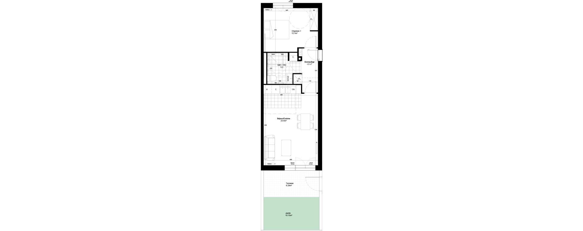 Appartement T2 de 45,90 m2 &agrave; Gif-Sur-Yvette Moulon vatonne centre