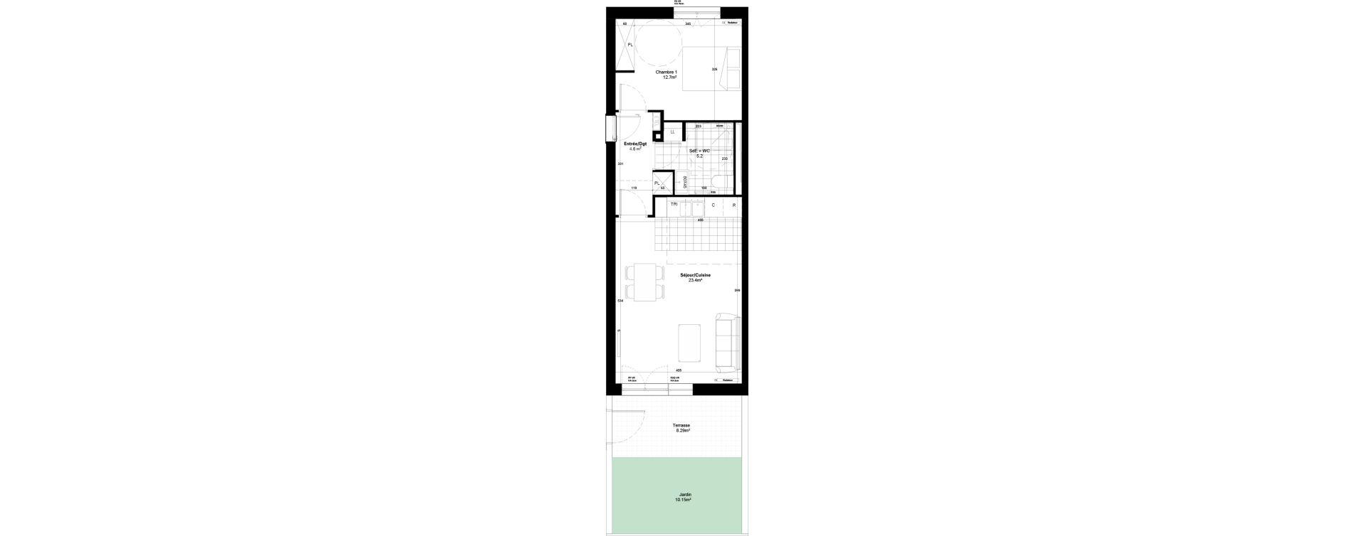 Appartement T2 de 45,90 m2 &agrave; Gif-Sur-Yvette Moulon vatonne centre