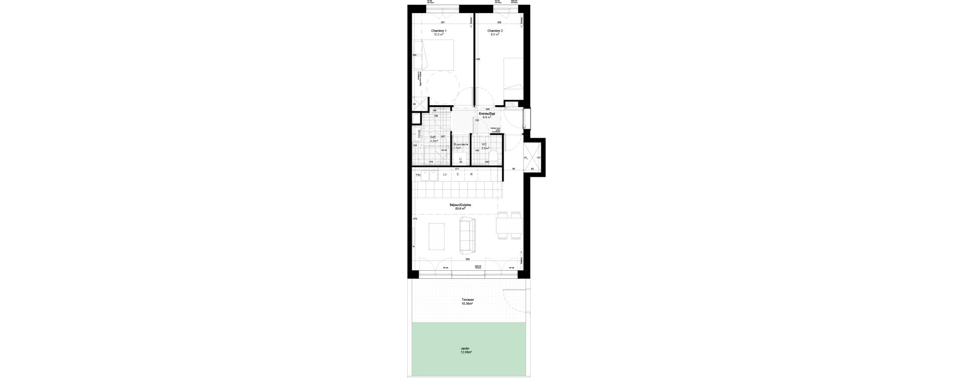 Appartement T3 de 58,50 m2 &agrave; Gif-Sur-Yvette Moulon vatonne centre