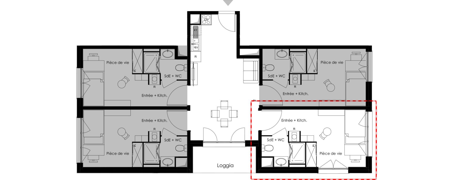 Appartement T1 meubl&eacute; de 18,51 m2 &agrave; Gif-Sur-Yvette Courcelles