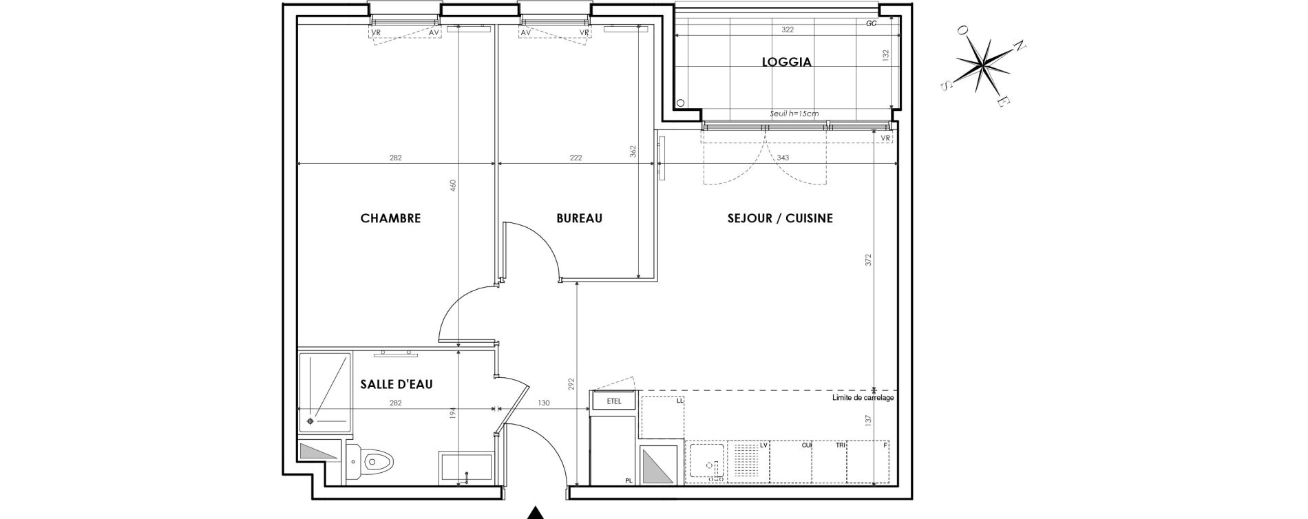Appartement T2 de 49,30 m2 &agrave; Juvisy-Sur-Orge Centre