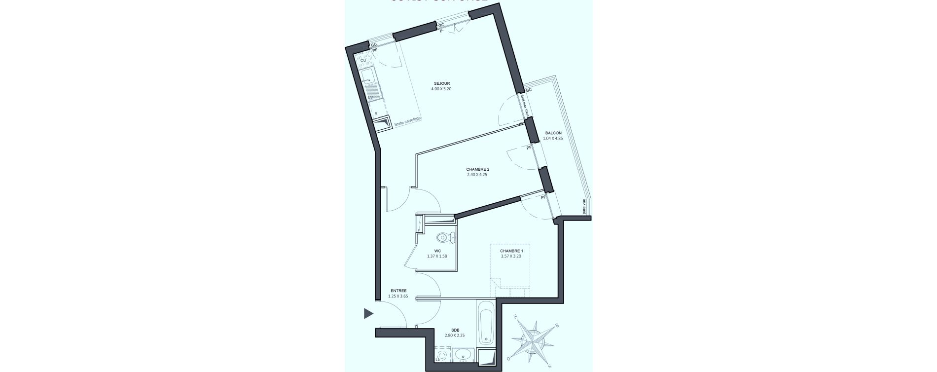 Appartement T3 de 58,55 m2 &agrave; Juvisy-Sur-Orge Centre