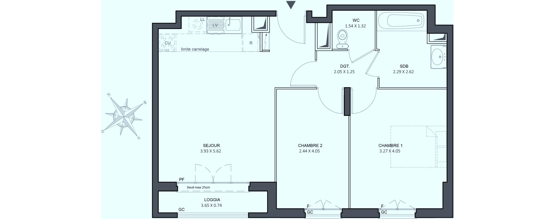 Appartement T3 de 57,20 m2 &agrave; Juvisy-Sur-Orge Centre