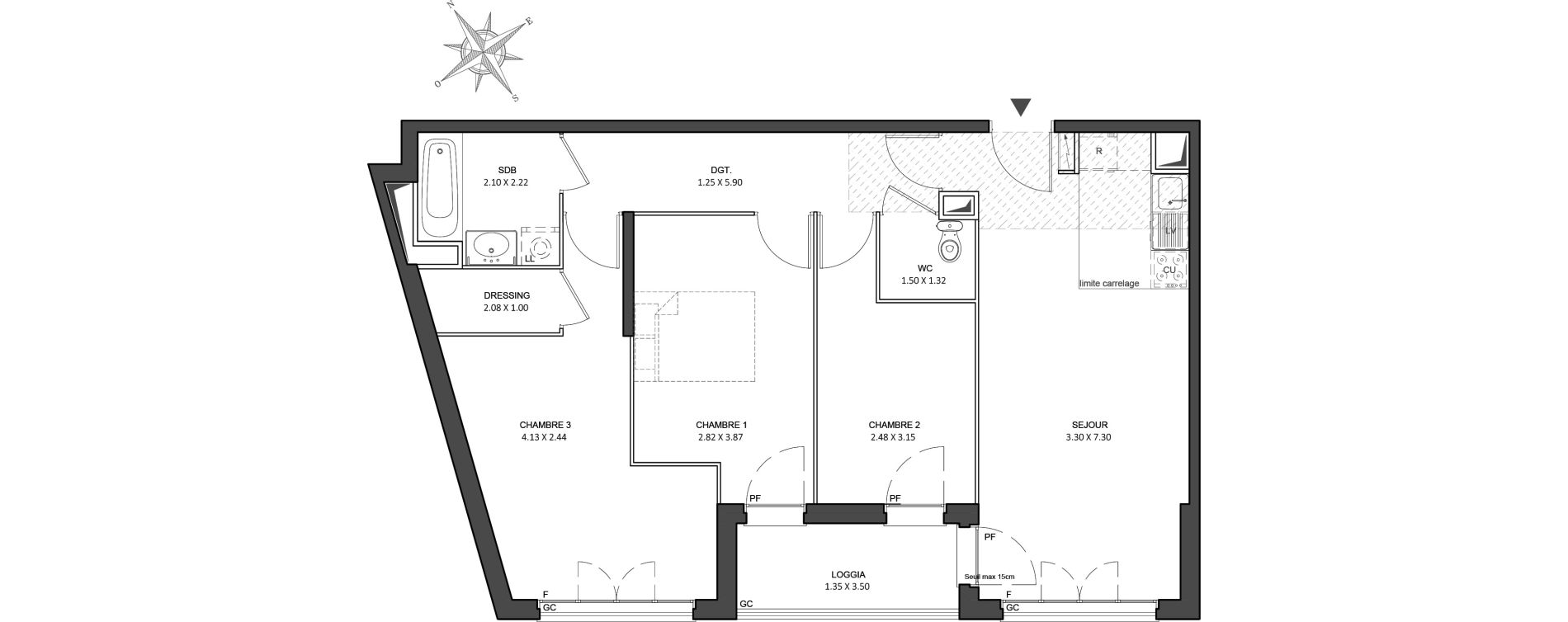 Appartement T4 de 75,95 m2 &agrave; Juvisy-Sur-Orge Centre