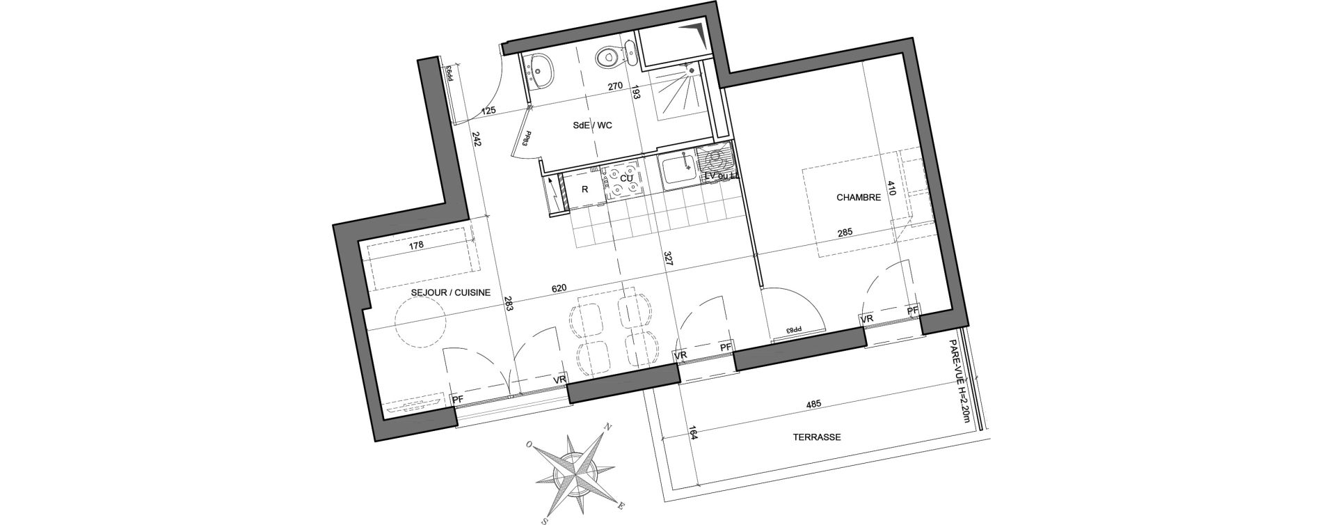 Appartement T2 de 37,82 m2 &agrave; Juvisy-Sur-Orge Centre ville