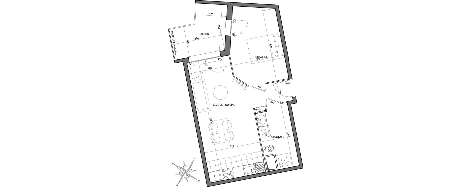 Appartement T2 de 41,10 m2 &agrave; Juvisy-Sur-Orge Centre ville