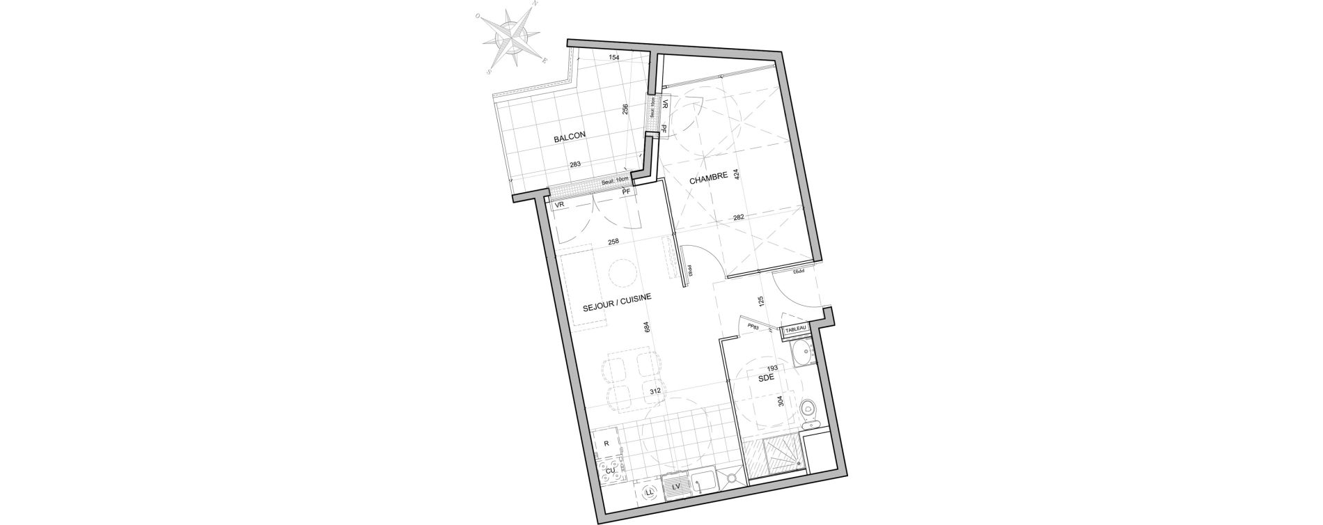 Appartement T2 de 41,21 m2 &agrave; Juvisy-Sur-Orge Centre ville