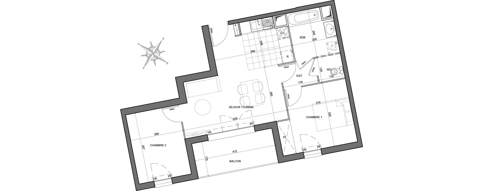 Appartement T3 de 53,64 m2 &agrave; Juvisy-Sur-Orge Centre ville