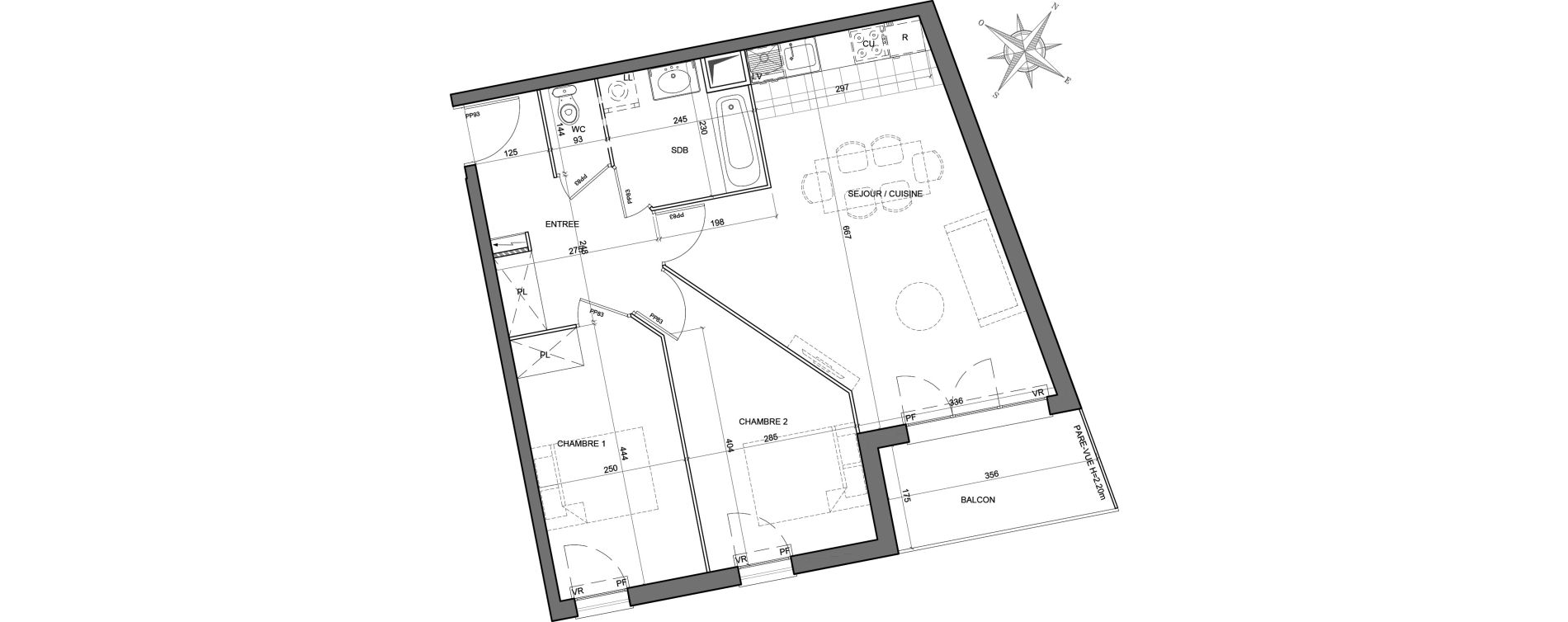 Appartement T3 de 63,19 m2 &agrave; Juvisy-Sur-Orge Centre ville