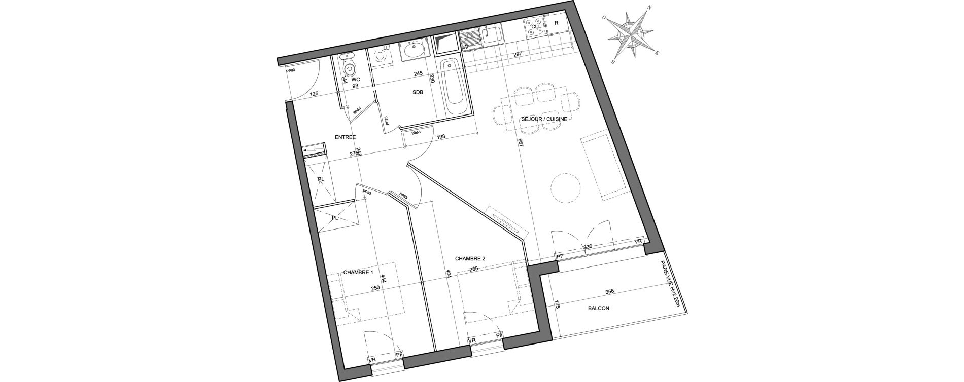 Appartement T3 de 63,19 m2 &agrave; Juvisy-Sur-Orge Centre ville