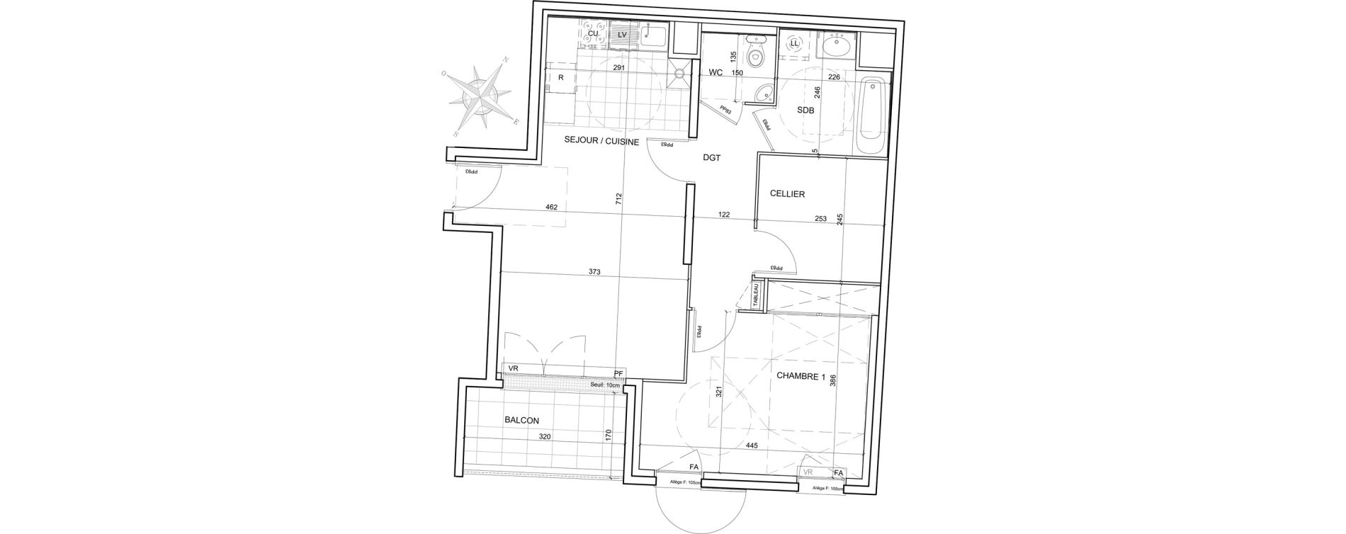 Appartement T2 de 58,39 m2 &agrave; Juvisy-Sur-Orge Centre ville