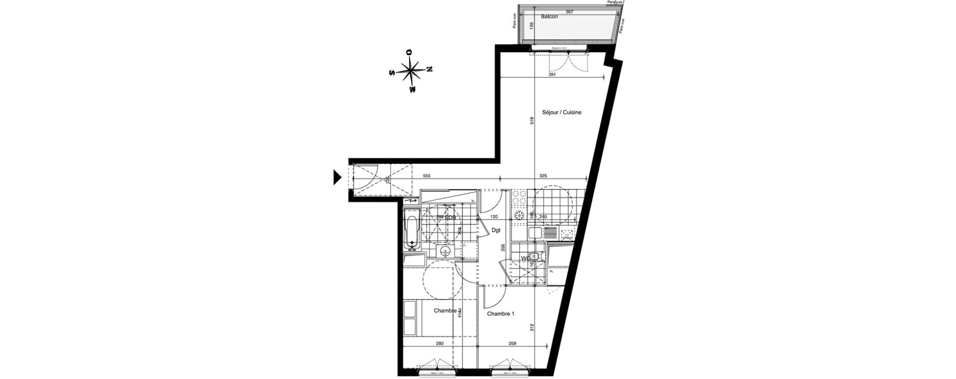 Appartement T3 de 64,72 m2 &agrave; Juvisy-Sur-Orge Centre