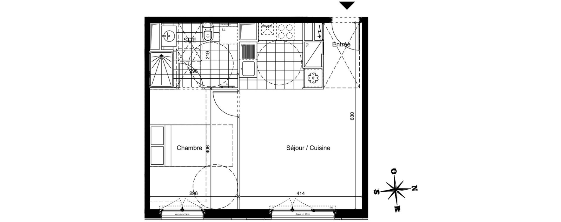 Appartement T2 de 43,14 m2 &agrave; Juvisy-Sur-Orge Centre