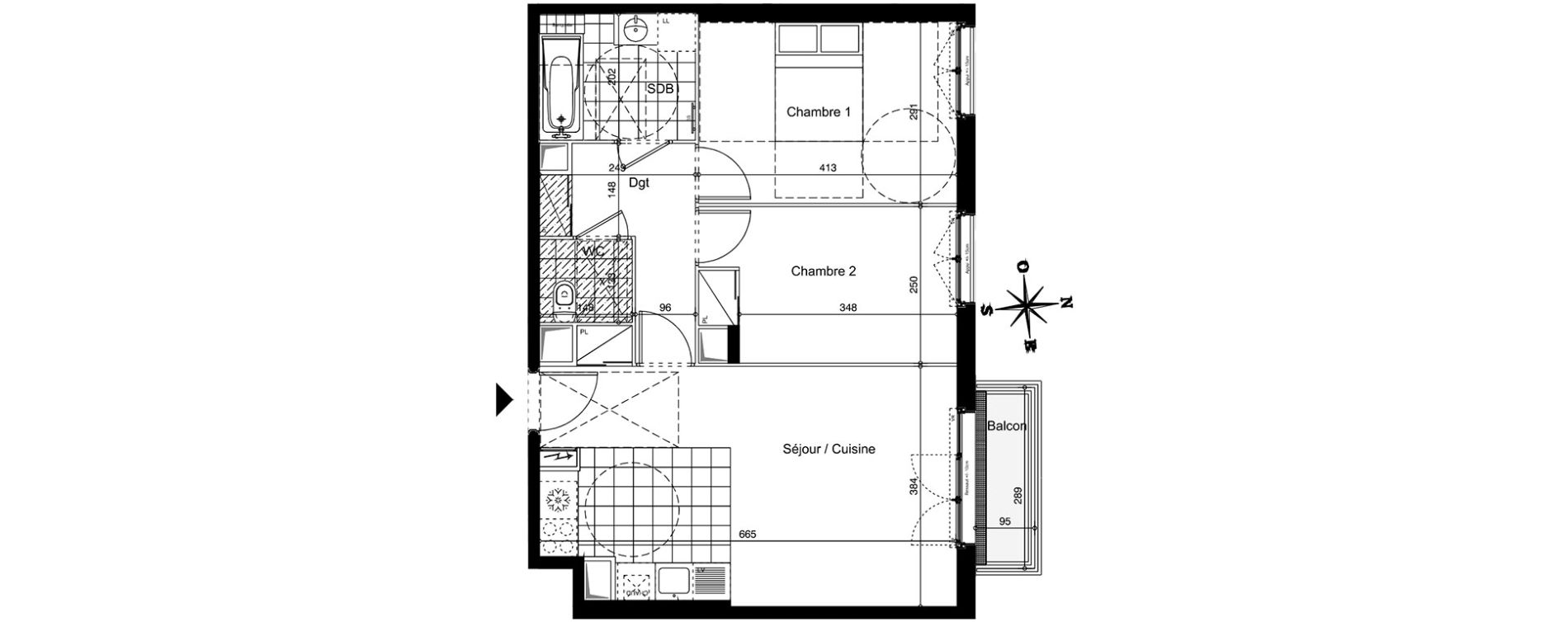 Appartement T3 de 59,09 m2 &agrave; Juvisy-Sur-Orge Centre