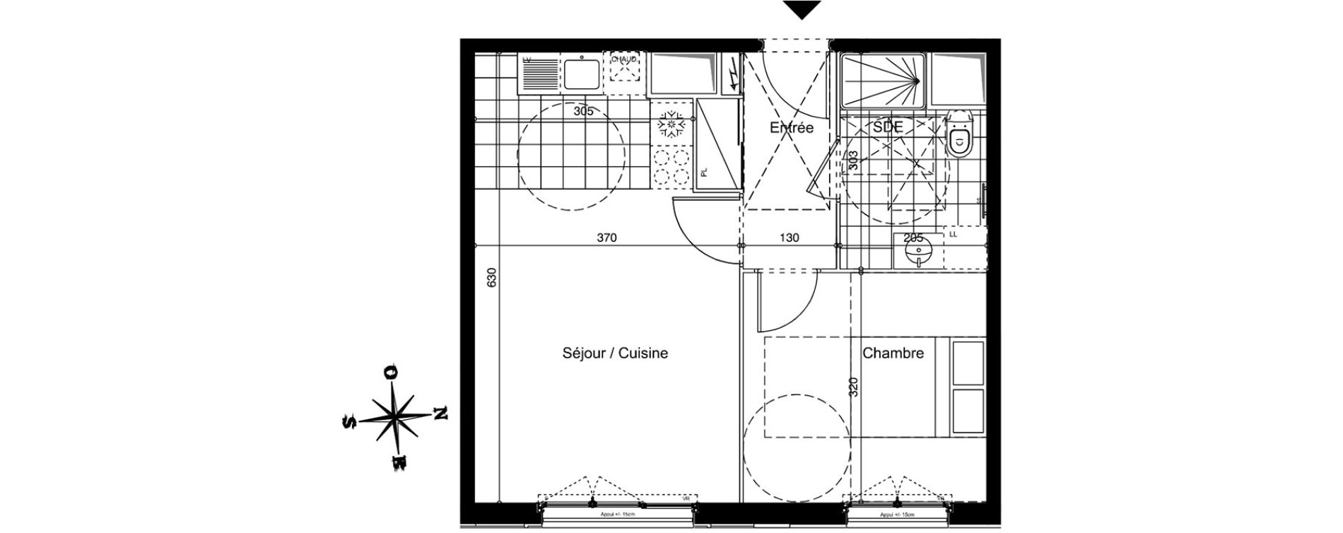 Appartement T2 de 42,85 m2 &agrave; Juvisy-Sur-Orge Centre