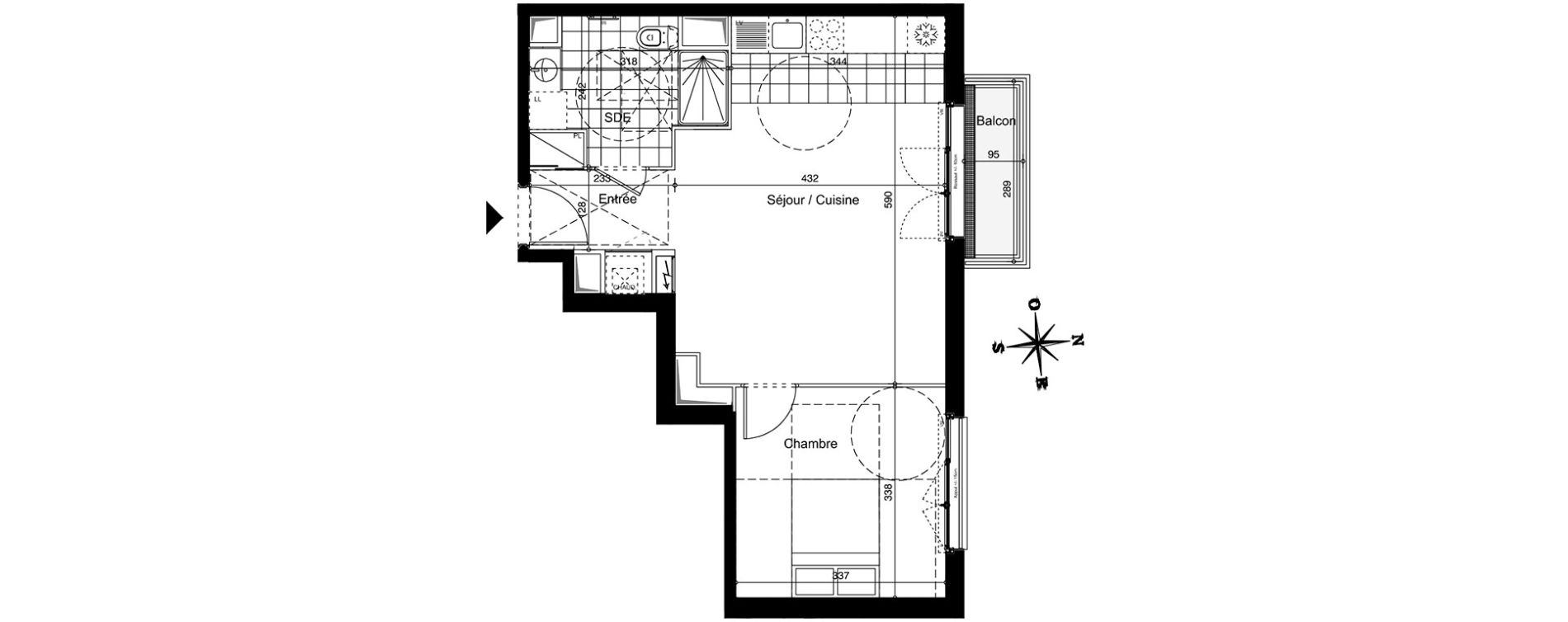 Appartement T2 de 45,03 m2 &agrave; Juvisy-Sur-Orge Centre