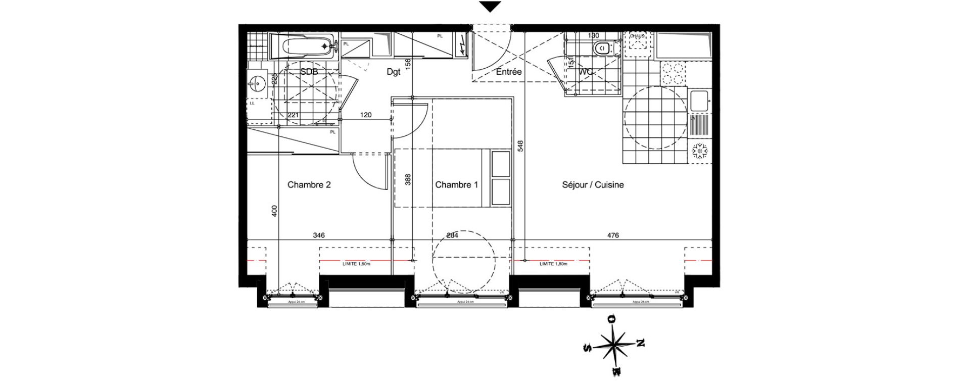 Appartement T3 de 63,23 m2 &agrave; Juvisy-Sur-Orge Centre
