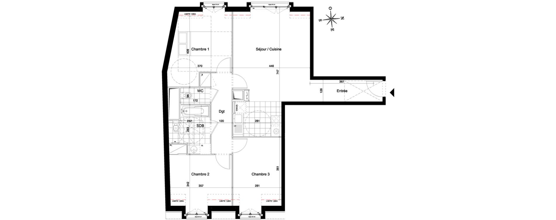 Appartement T4 de 82,63 m2 &agrave; Juvisy-Sur-Orge Centre