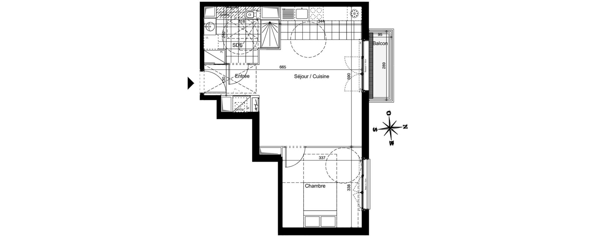 Appartement T2 de 45,25 m2 &agrave; Juvisy-Sur-Orge Centre