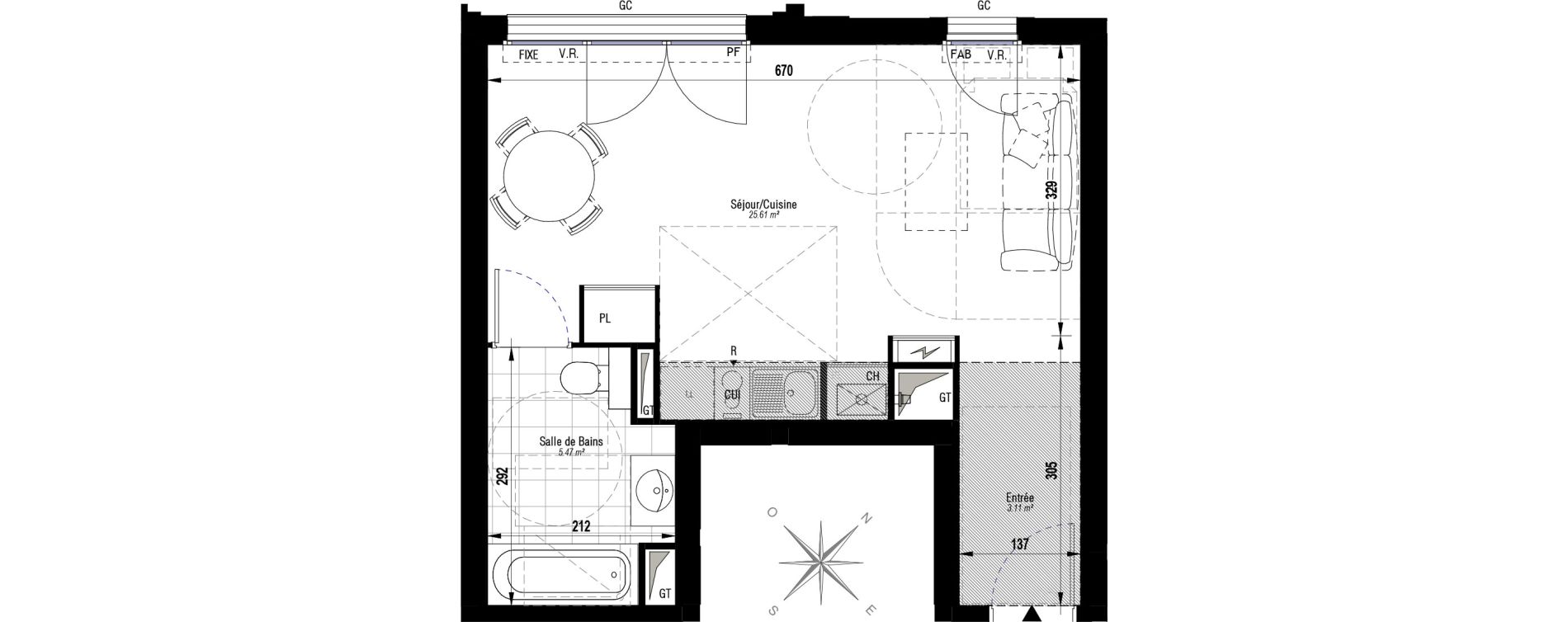 Appartement T1 de 34,19 m2 &agrave; Juvisy-Sur-Orge Entrevoies