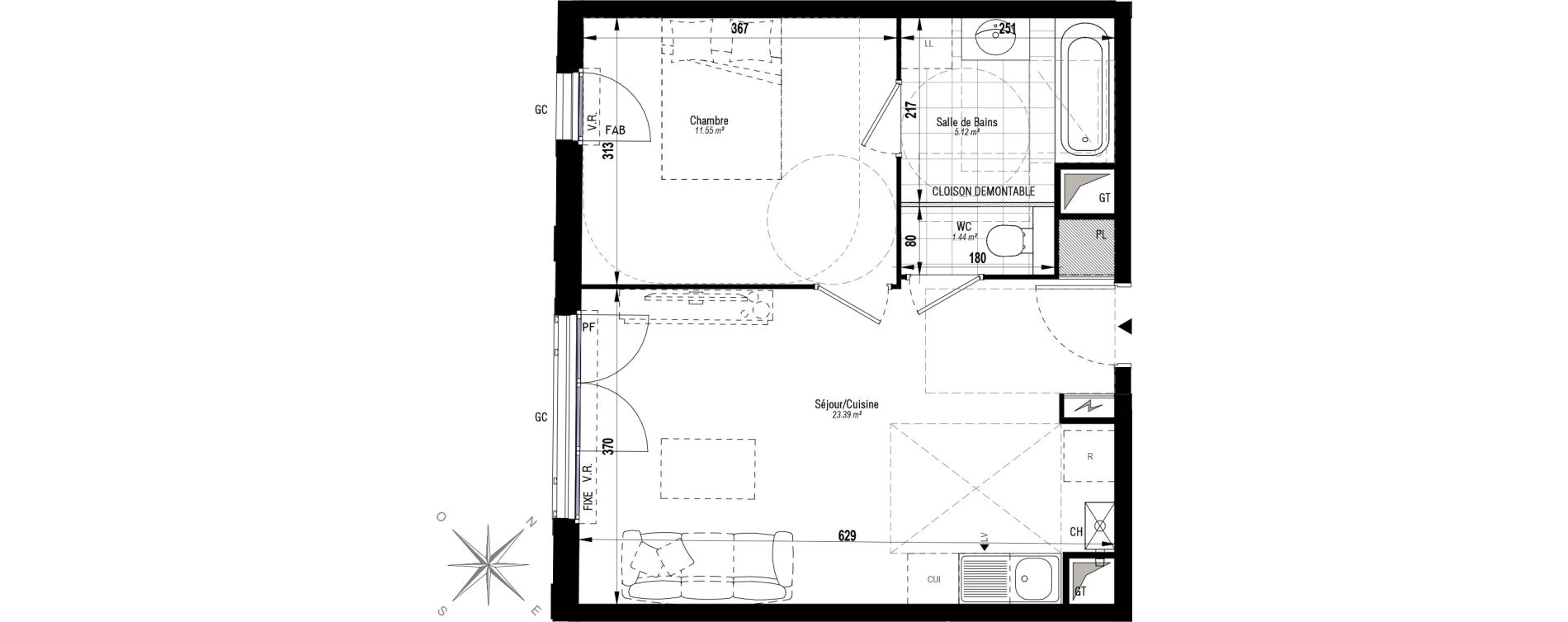 Appartement T2 de 41,50 m2 &agrave; Juvisy-Sur-Orge Entrevoies