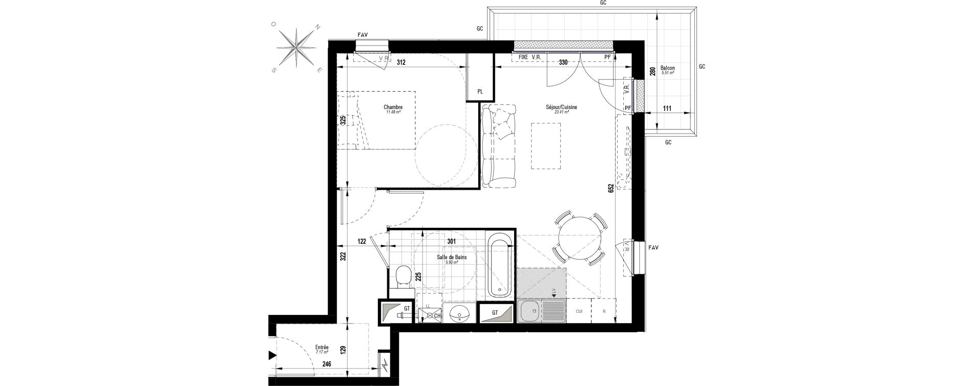 Appartement T2 de 47,99 m2 &agrave; Juvisy-Sur-Orge Entrevoies