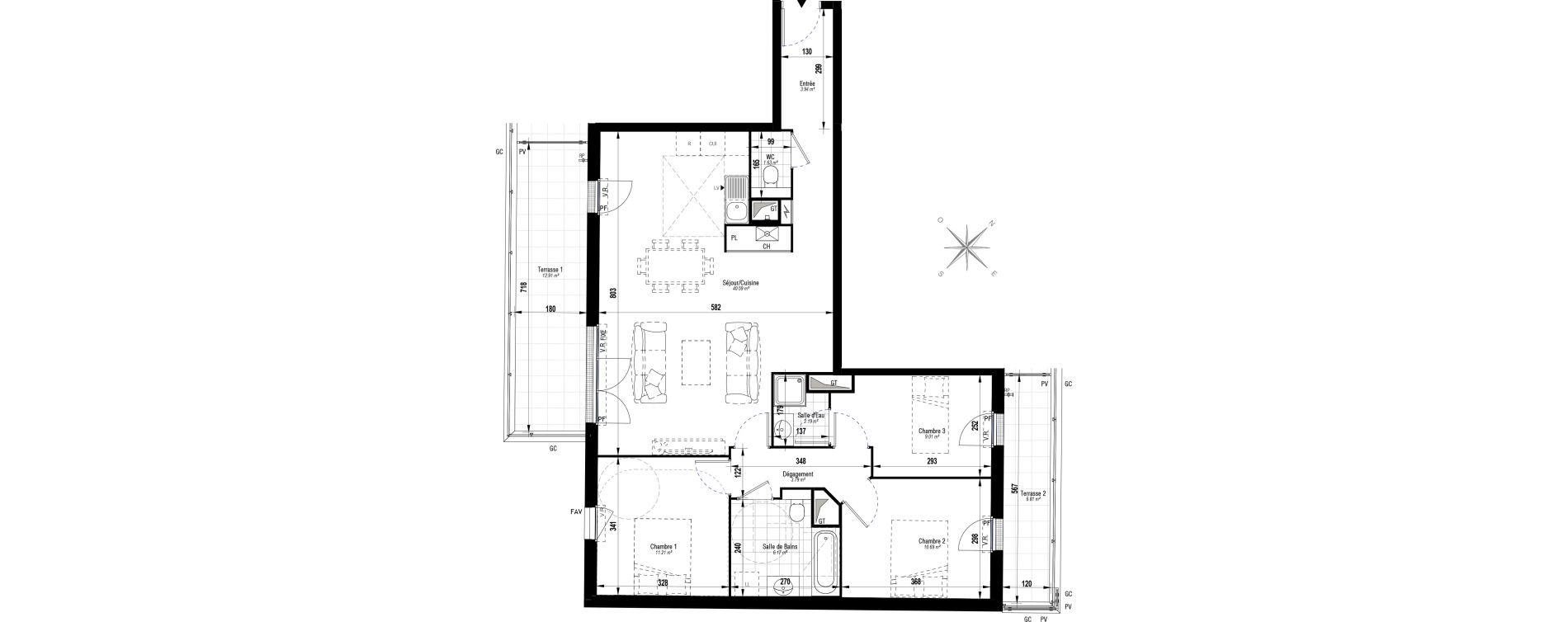Appartement T4 de 89,22 m2 &agrave; Juvisy-Sur-Orge Entrevoies