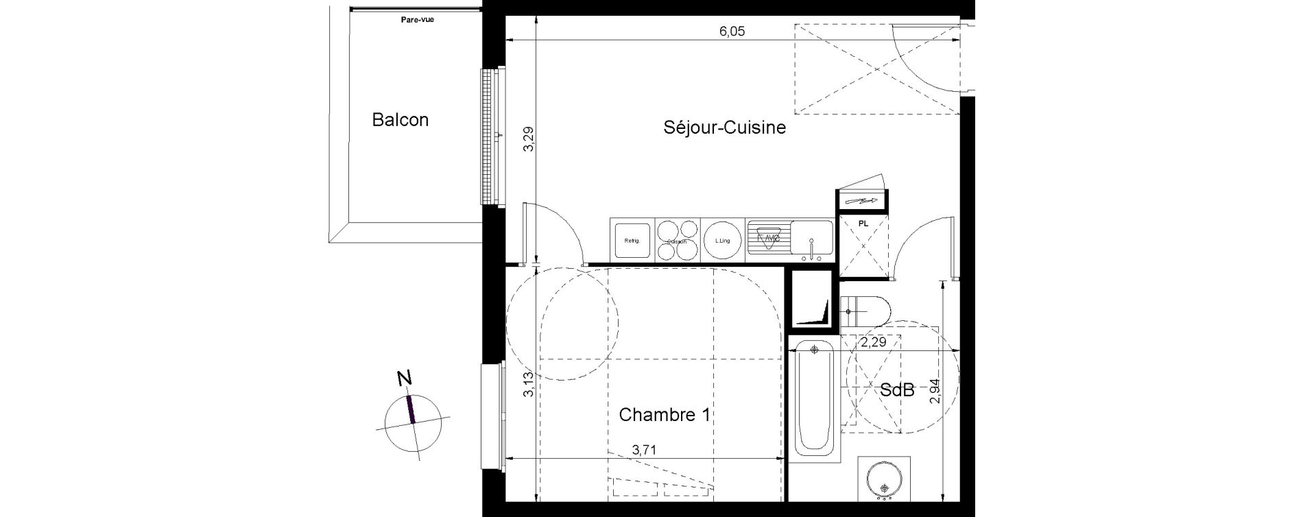 Appartement T2 de 37,80 m2 &agrave; Juvisy-Sur-Orge Centre