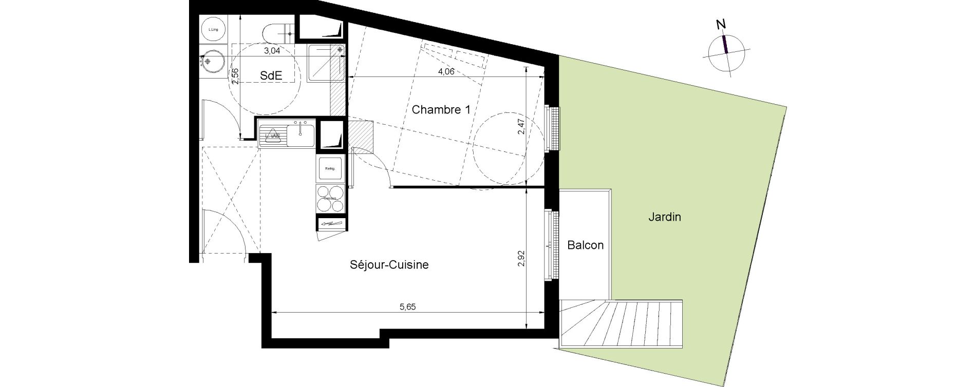 Appartement T2 de 40,40 m2 &agrave; Juvisy-Sur-Orge Centre