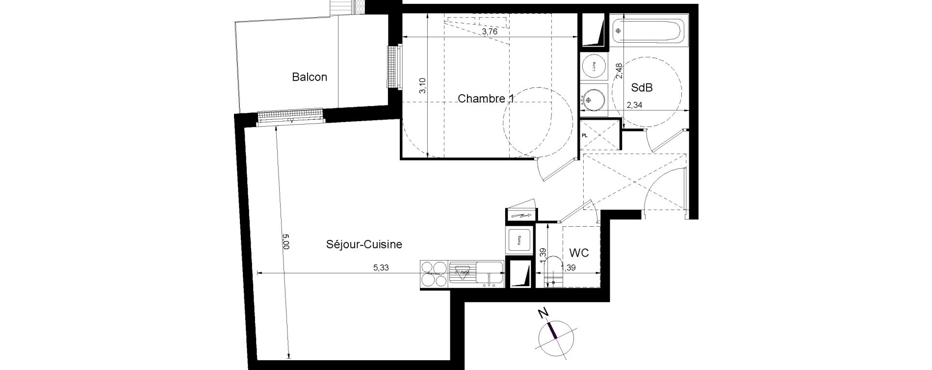 Appartement T2 de 49,40 m2 &agrave; Juvisy-Sur-Orge Centre