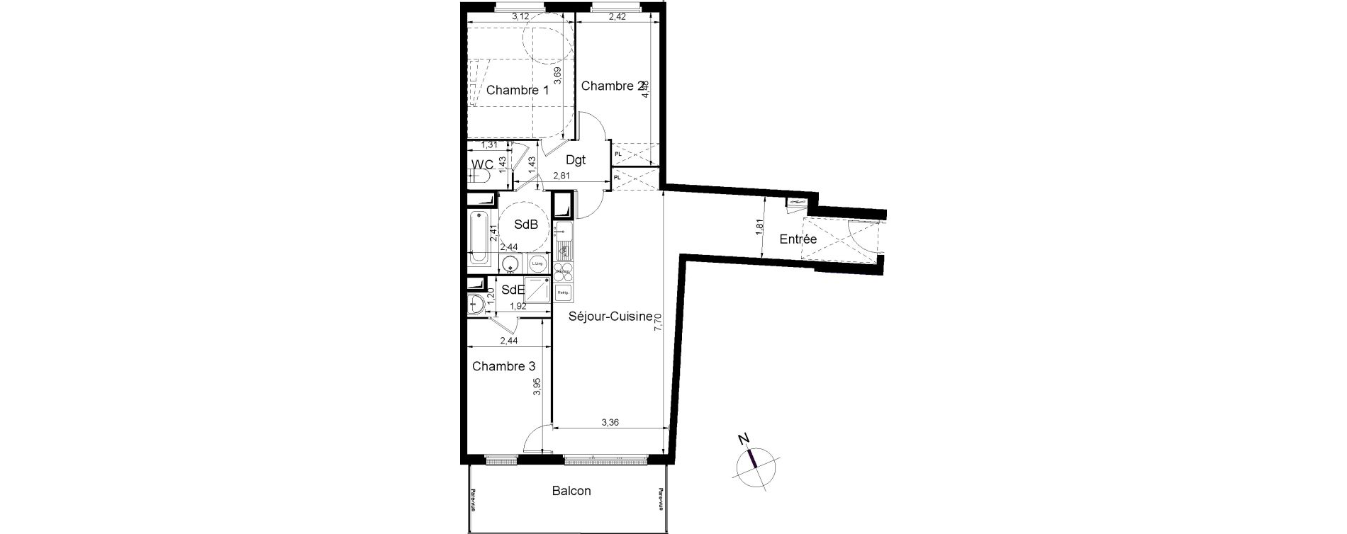 Appartement T4 de 82,20 m2 &agrave; Juvisy-Sur-Orge Centre