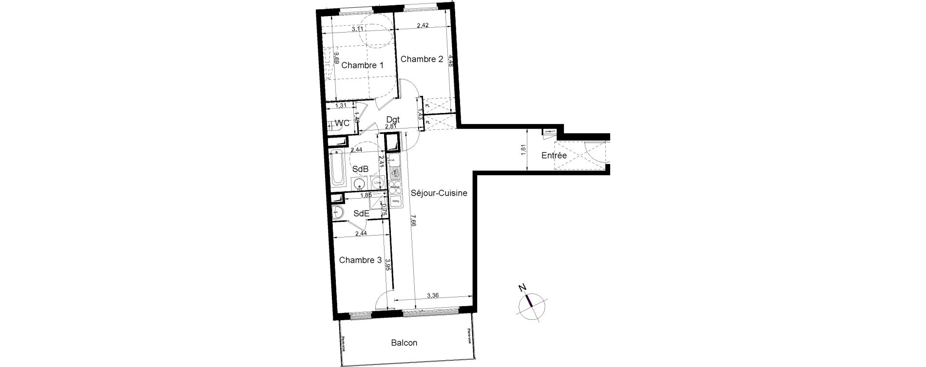 Appartement T4 de 82,20 m2 &agrave; Juvisy-Sur-Orge Centre