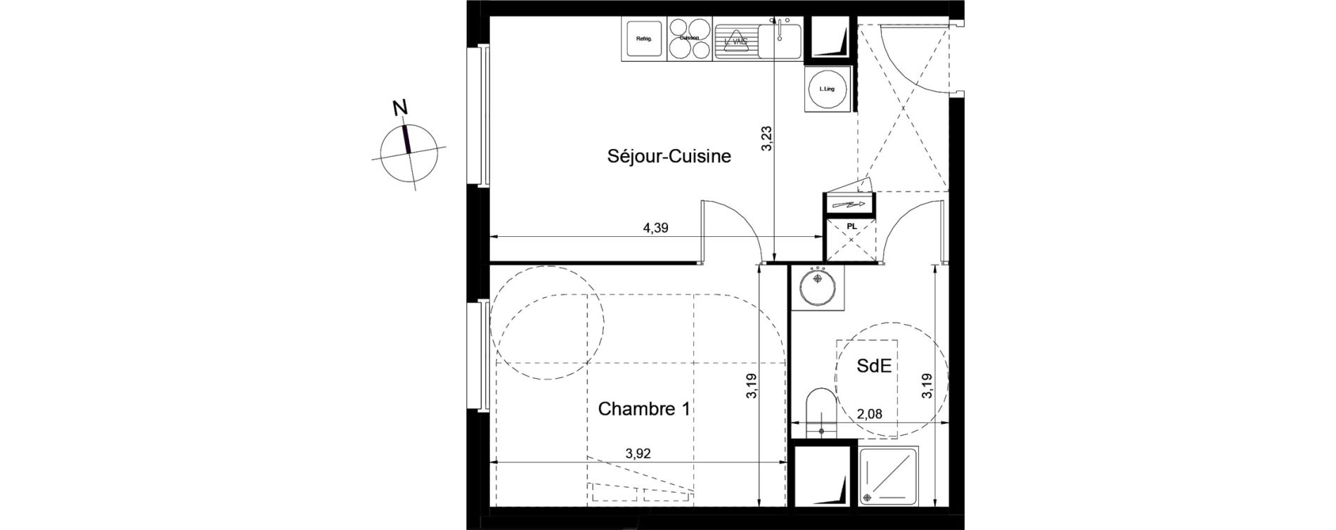 Appartement T2 de 37,10 m2 &agrave; Juvisy-Sur-Orge Centre