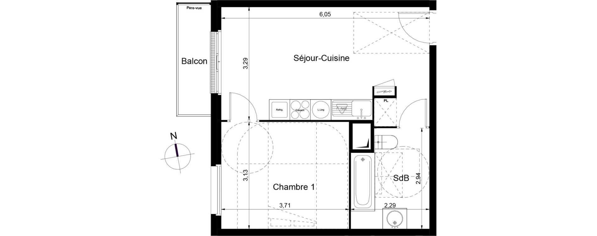 Appartement T2 de 37,80 m2 &agrave; Juvisy-Sur-Orge Centre