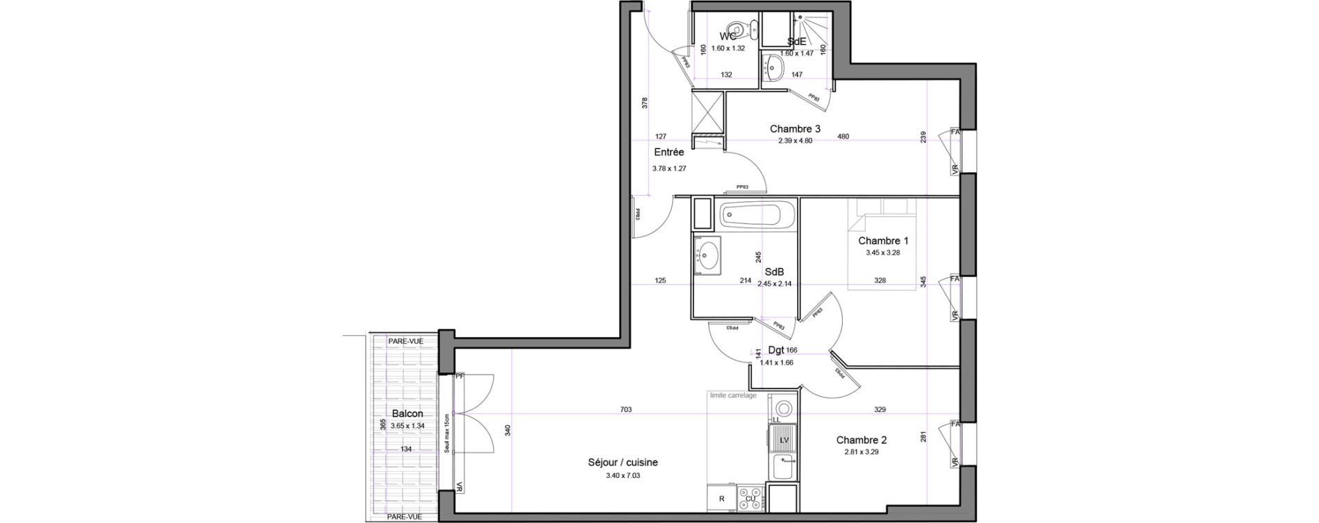 Appartement T4 de 74,58 m2 &agrave; Juvisy-Sur-Orge Entrevoies
