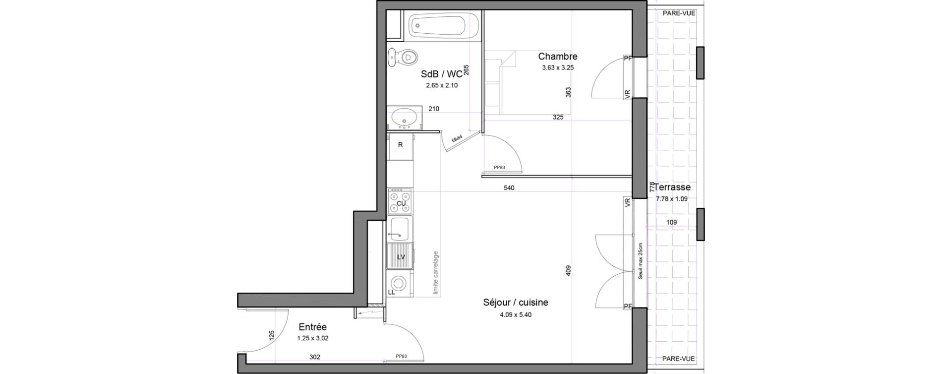 Appartement T2 de 44,83 m2 &agrave; Juvisy-Sur-Orge Entrevoies