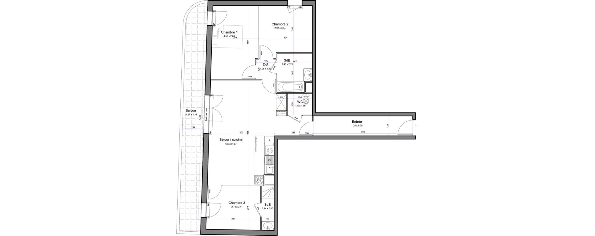 Appartement T4 de 81,26 m2 &agrave; Juvisy-Sur-Orge Entrevoies