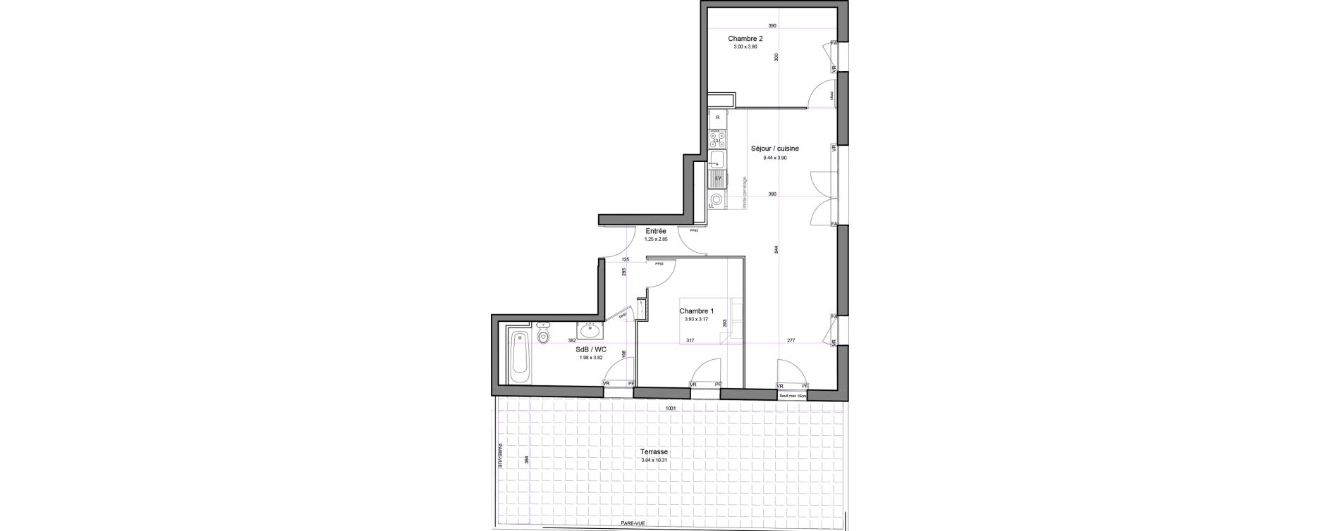 Appartement T3 de 63,78 m2 &agrave; Juvisy-Sur-Orge Entrevoies
