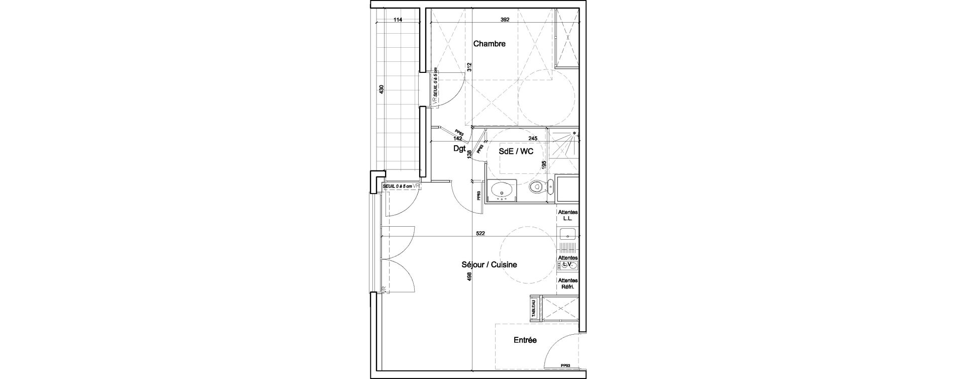 Appartement T2 de 42,75 m2 &agrave; Juvisy-Sur-Orge Centre