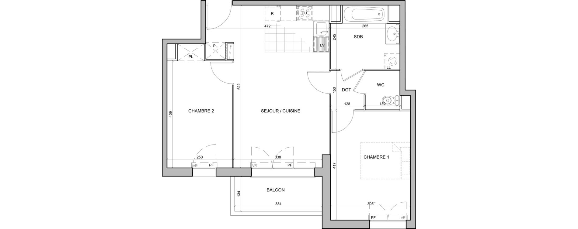 Appartement T3 de 58,00 m2 &agrave; Juvisy-Sur-Orge Entrevoies