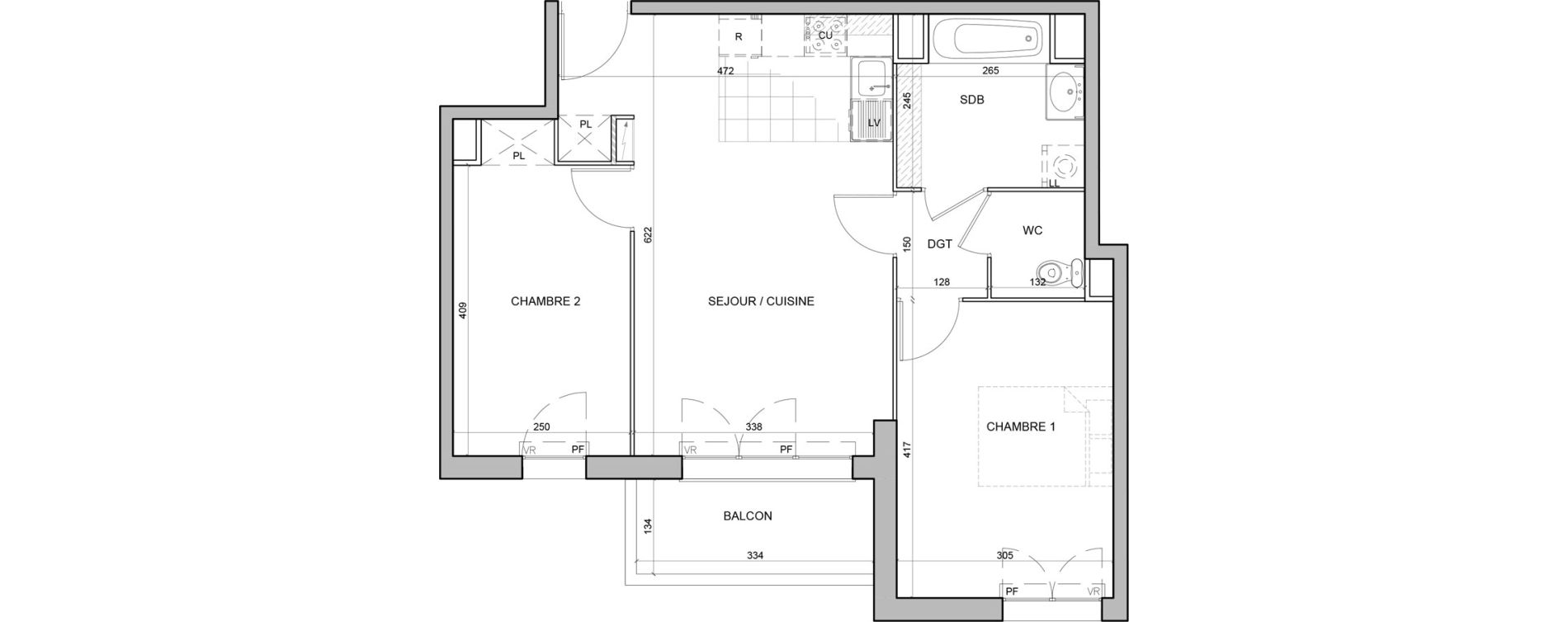 Appartement T3 de 58,00 m2 &agrave; Juvisy-Sur-Orge Entrevoies