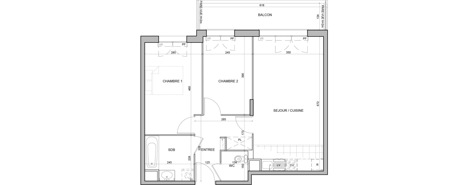 Appartement T3 de 59,35 m2 &agrave; Juvisy-Sur-Orge Entrevoies