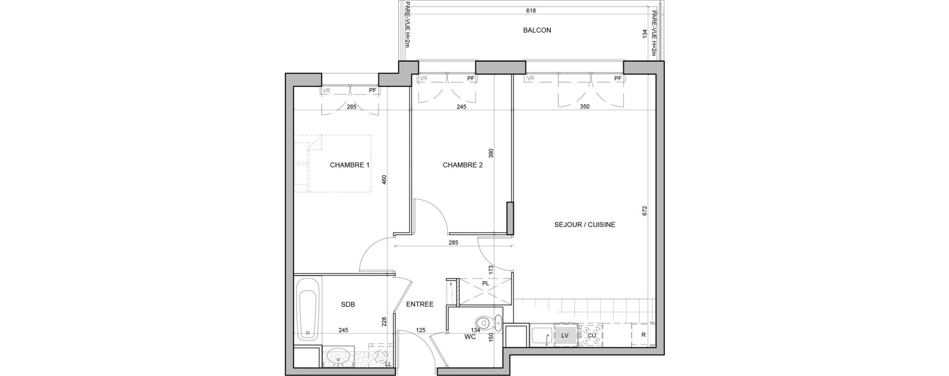 Appartement T3 de 59,35 m2 &agrave; Juvisy-Sur-Orge Entrevoies