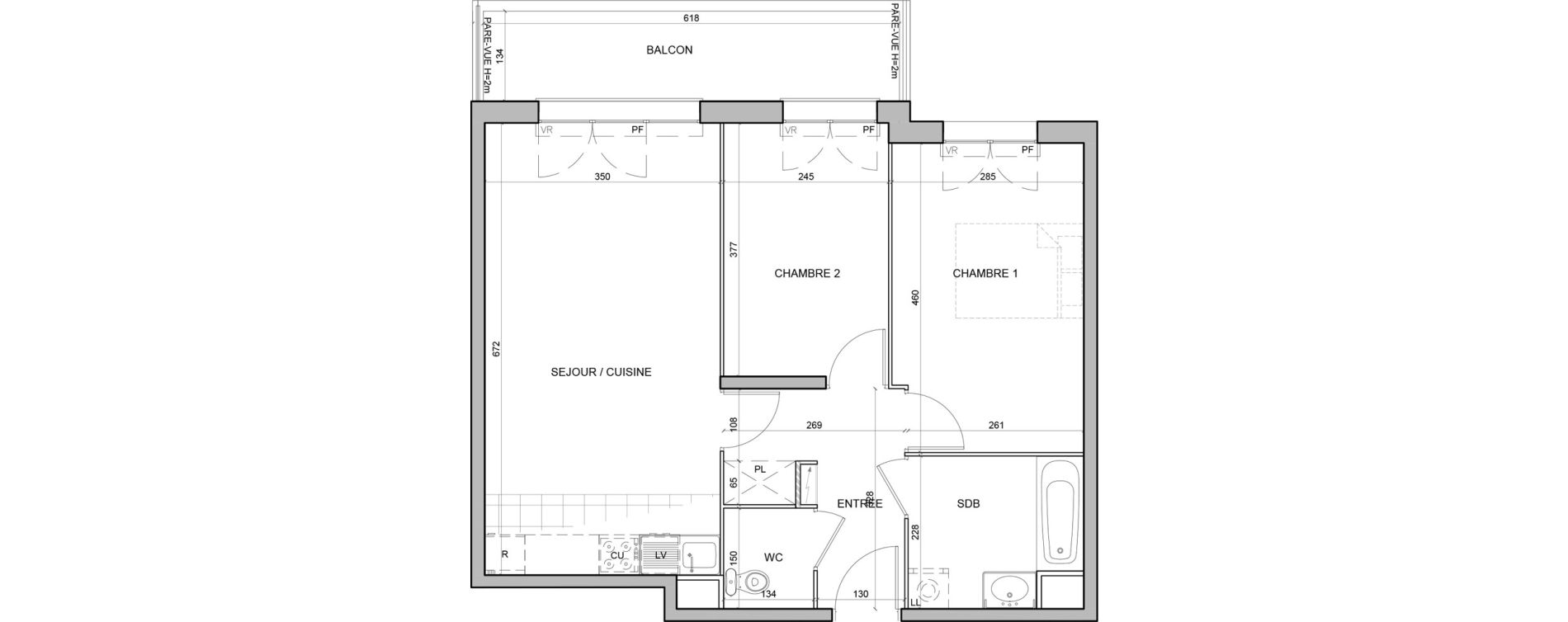 Appartement T3 de 59,80 m2 &agrave; Juvisy-Sur-Orge Entrevoies