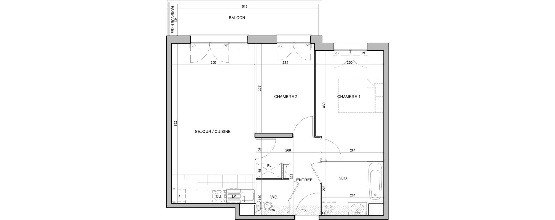 Appartement T3 de 59,80 m2 &agrave; Juvisy-Sur-Orge Entrevoies