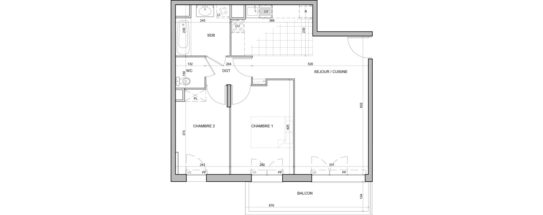 Appartement T3 de 60,00 m2 &agrave; Juvisy-Sur-Orge Entrevoies