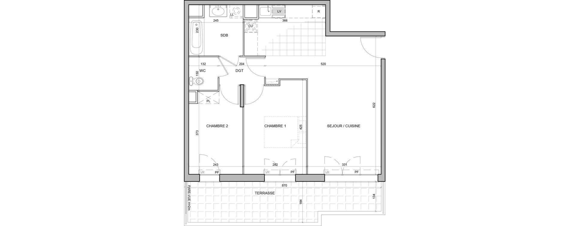 Appartement T3 de 60,15 m2 &agrave; Juvisy-Sur-Orge Entrevoies