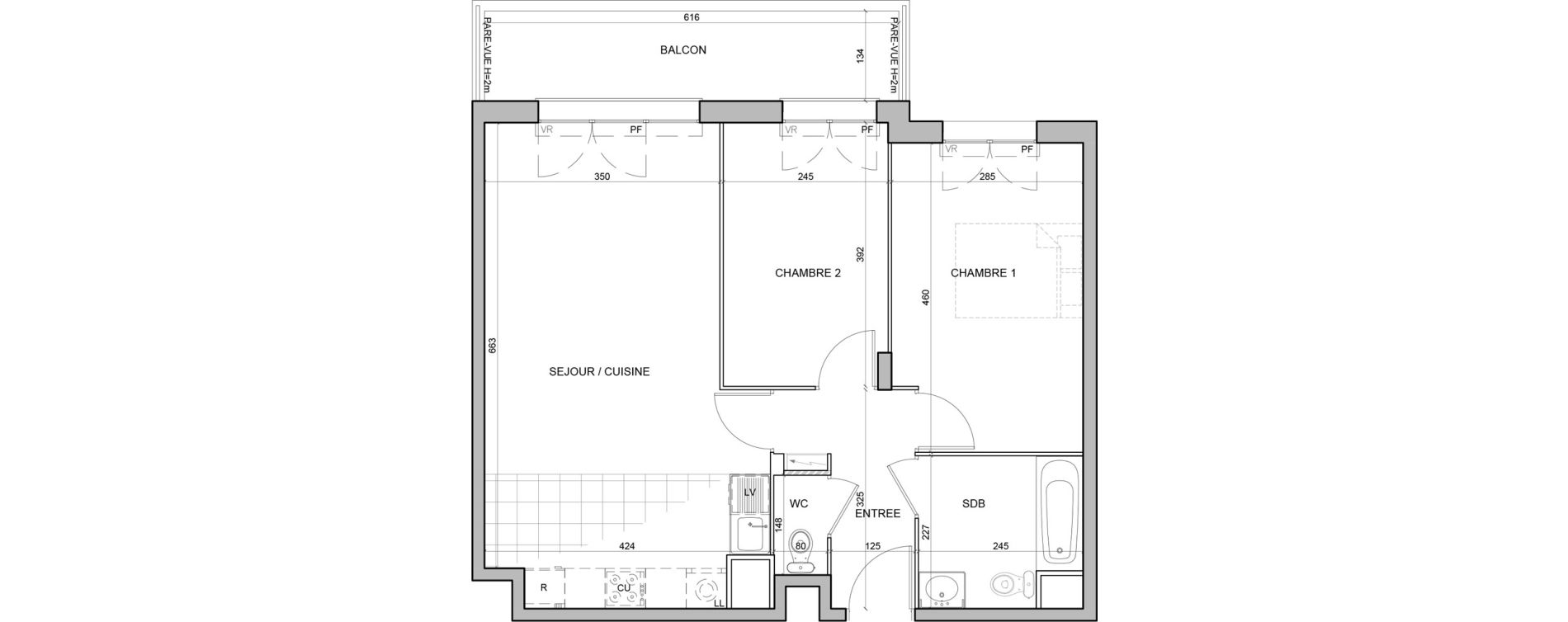 Appartement T3 de 60,40 m2 &agrave; Juvisy-Sur-Orge Entrevoies