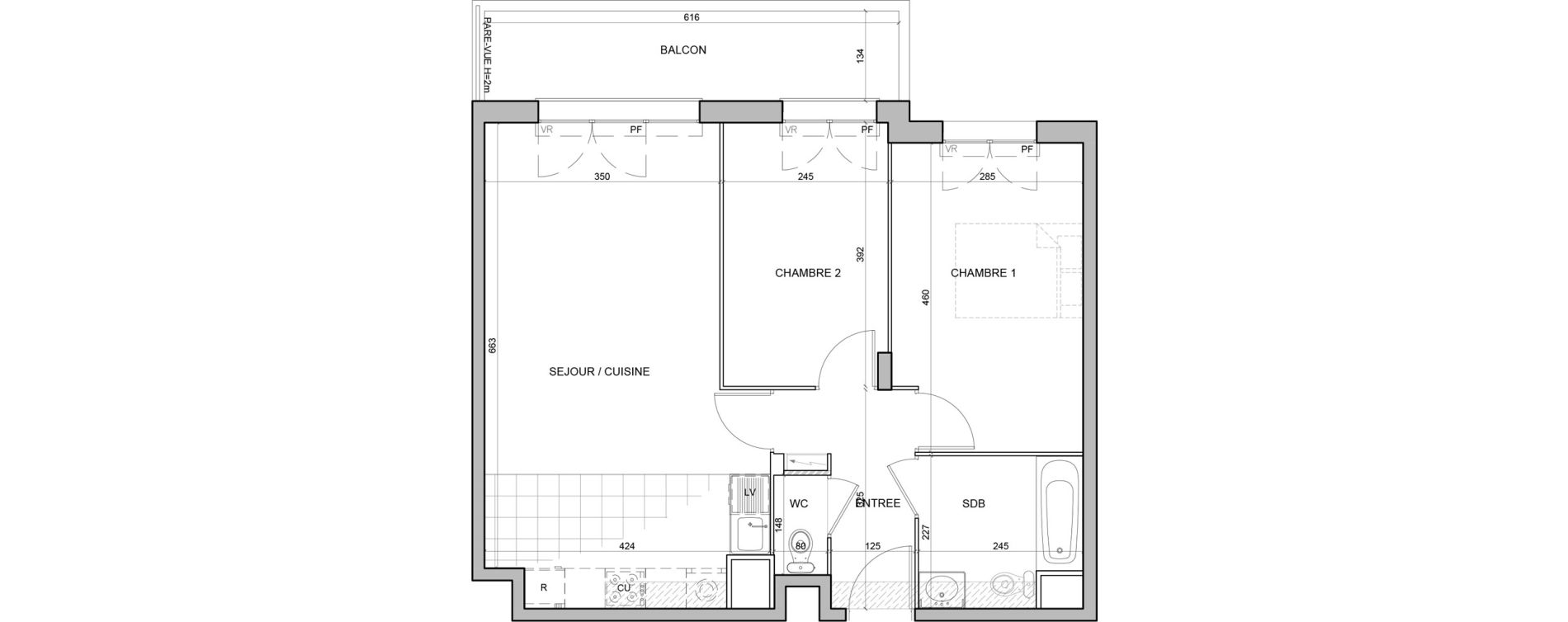Appartement T3 de 60,40 m2 &agrave; Juvisy-Sur-Orge Entrevoies