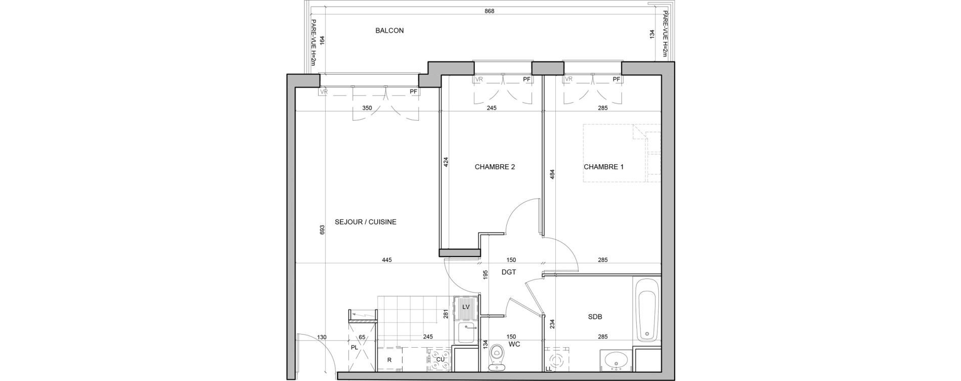 Appartement T3 de 60,90 m2 &agrave; Juvisy-Sur-Orge Entrevoies